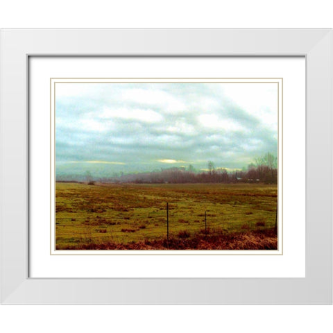 Landscape II White Modern Wood Framed Art Print with Double Matting by Harrington, Danielle