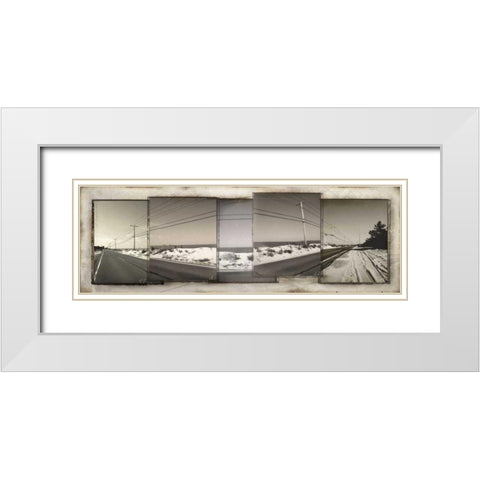 The Old Coast Road White Modern Wood Framed Art Print with Double Matting by Bay, Noah
