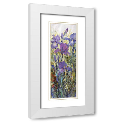 Iris Field I White Modern Wood Framed Art Print with Double Matting by OToole, Tim