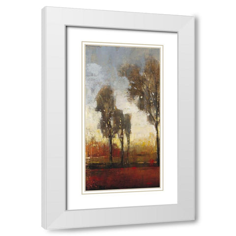 Tall Trees I White Modern Wood Framed Art Print with Double Matting by OToole, Tim