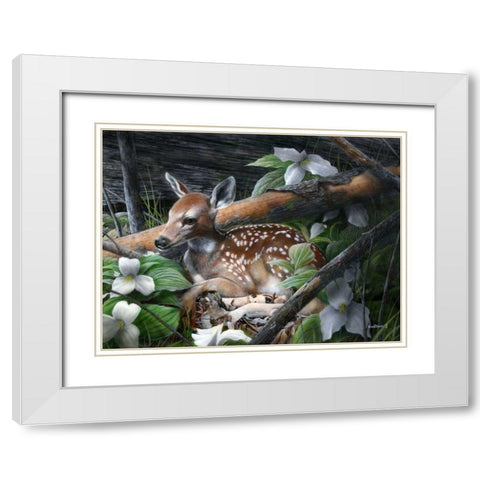 Undercover I White Modern Wood Framed Art Print with Double Matting by Daniel, Kevin