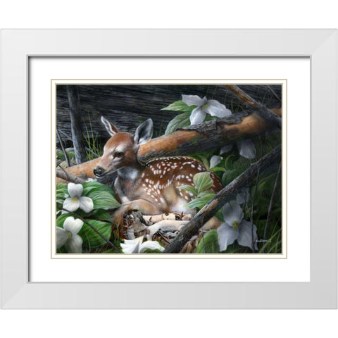 Undercover I White Modern Wood Framed Art Print with Double Matting by Daniel, Kevin