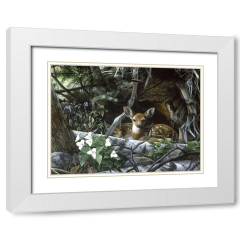 Undercover II White Modern Wood Framed Art Print with Double Matting by Daniel, Kevin