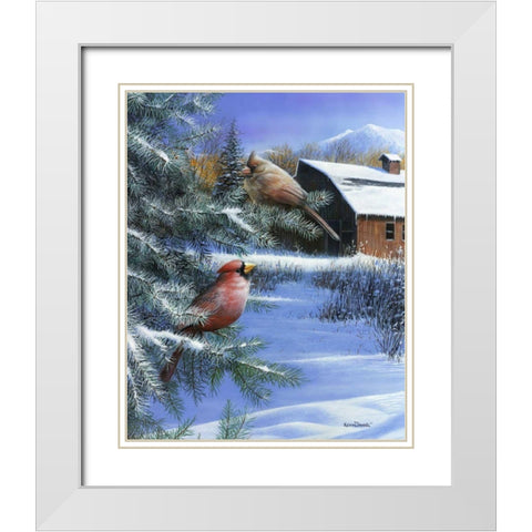 A Winter Day White Modern Wood Framed Art Print with Double Matting by Daniel, Kevin