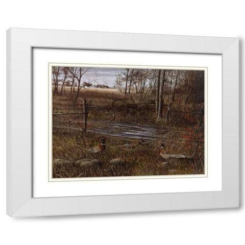 Backroad Gathering White Modern Wood Framed Art Print with Double Matting by Daniel, Kevin