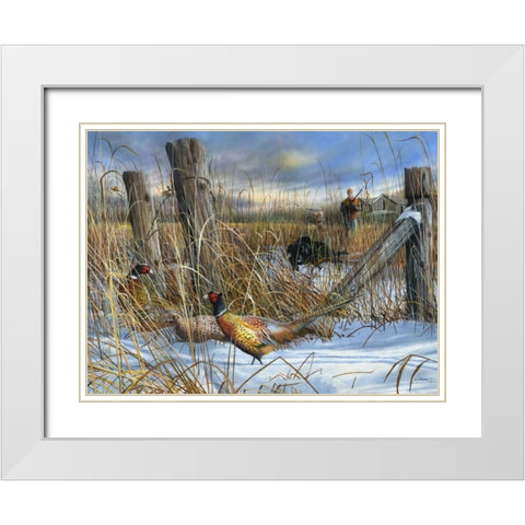 Corner Post White Modern Wood Framed Art Print with Double Matting by Daniel, Kevin
