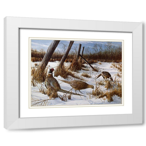 Daybreak White Modern Wood Framed Art Print with Double Matting by Daniel, Kevin