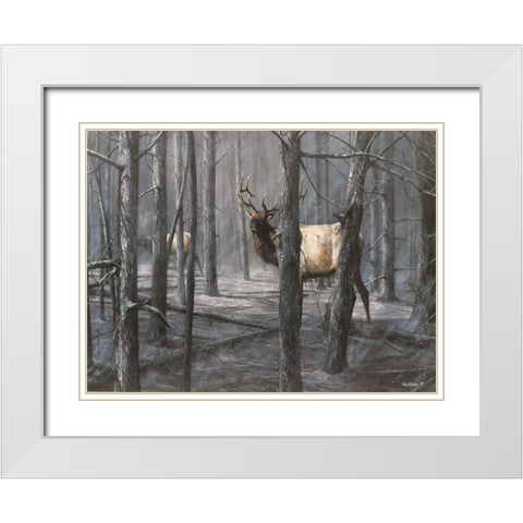 Consequence of Fire White Modern Wood Framed Art Print with Double Matting by Daniel, Kevin