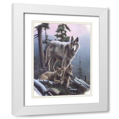 Vantage Point I White Modern Wood Framed Art Print with Double Matting by Daniel, Kevin