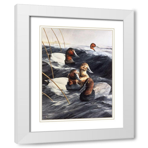 The Lost Decoy White Modern Wood Framed Art Print with Double Matting by Daniel, Kevin