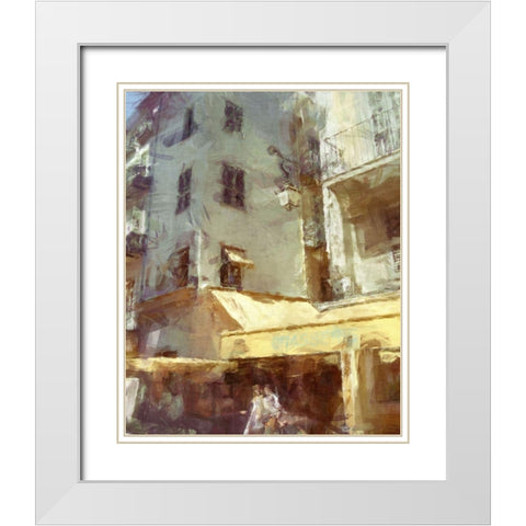 Brasserie I White Modern Wood Framed Art Print with Double Matting by Bay, Noah