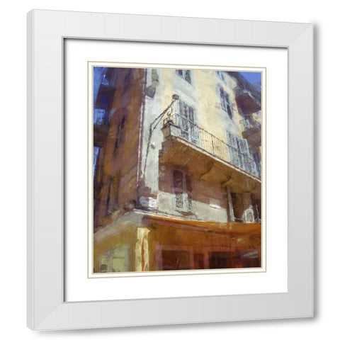 Brasserie II White Modern Wood Framed Art Print with Double Matting by Bay, Noah