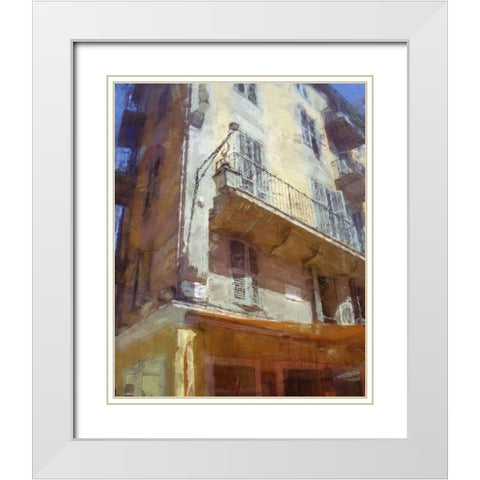 Brasserie II White Modern Wood Framed Art Print with Double Matting by Bay, Noah