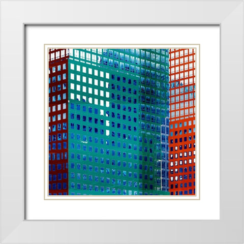 Bright City I White Modern Wood Framed Art Print with Double Matting by Robinson, Emily