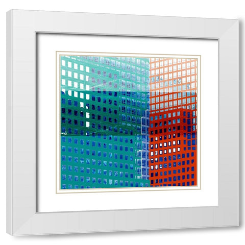 Bright City II White Modern Wood Framed Art Print with Double Matting by Robinson, Emily