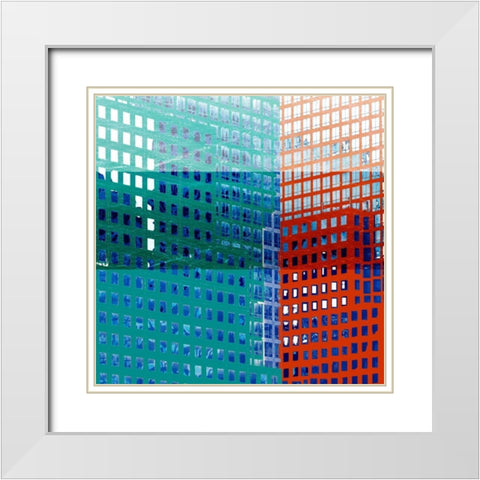 Bright City II White Modern Wood Framed Art Print with Double Matting by Robinson, Emily