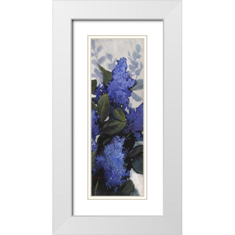Lilac Spray II White Modern Wood Framed Art Print with Double Matting by OToole, Tim