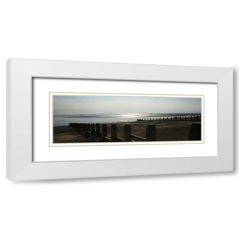 Beach Study II White Modern Wood Framed Art Print with Double Matting by Bay, Noah