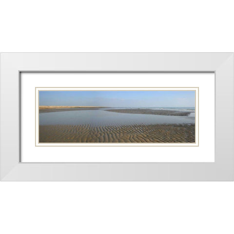Beach Study III White Modern Wood Framed Art Print with Double Matting by Bay, Noah