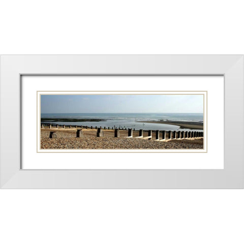 Beach Study IV White Modern Wood Framed Art Print with Double Matting by Bay, Noah