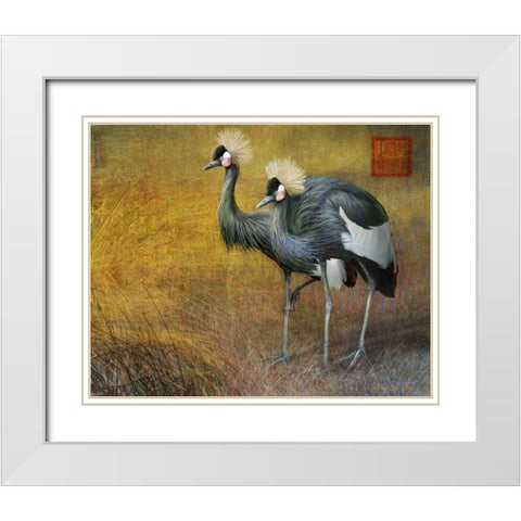 Walking Crown White Modern Wood Framed Art Print with Double Matting by Vest, Chris