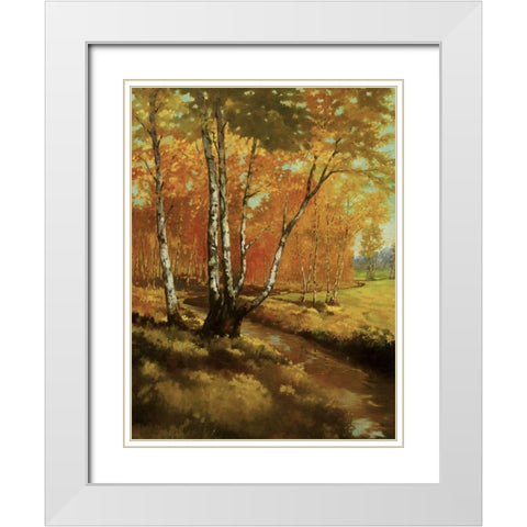 Woodland Stream I White Modern Wood Framed Art Print with Double Matting by Reynolds, Graham