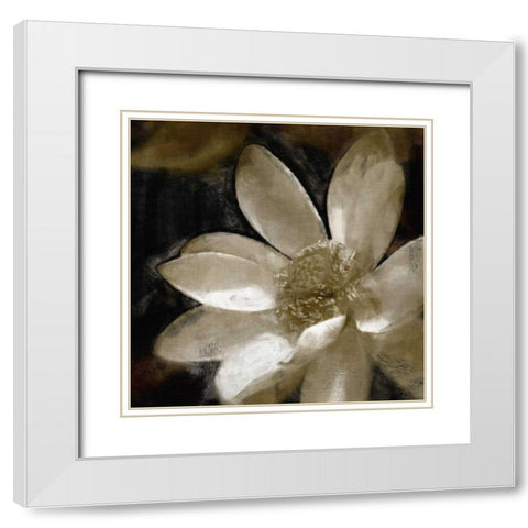 Bronze Lily I White Modern Wood Framed Art Print with Double Matting by Bay, Noah
