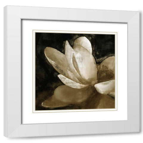 Bronze Lily V White Modern Wood Framed Art Print with Double Matting by Bay, Noah