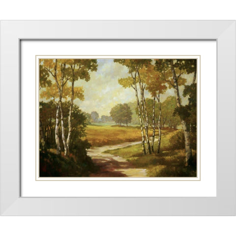 Country Walk I White Modern Wood Framed Art Print with Double Matting by Reynolds, Graham