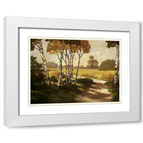 Country Walk II White Modern Wood Framed Art Print with Double Matting by Reynolds, Graham