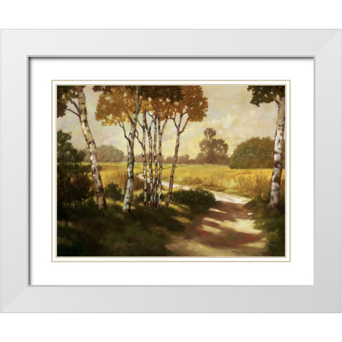 Country Walk II White Modern Wood Framed Art Print with Double Matting by Reynolds, Graham
