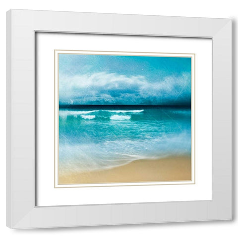 Ocean Movement I White Modern Wood Framed Art Print with Double Matting by Robinson, Emily
