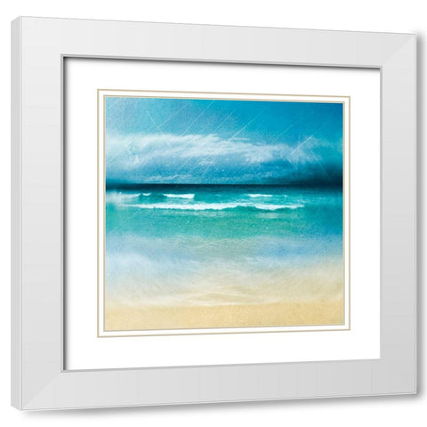 Ocean Movement II White Modern Wood Framed Art Print with Double Matting by Robinson, Emily
