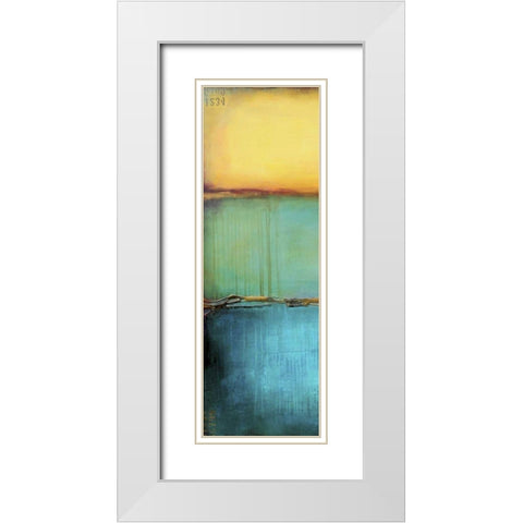 Emeralds Bay I White Modern Wood Framed Art Print with Double Matting by Ashley, Erin