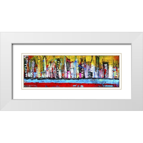 Skyline White Modern Wood Framed Art Print with Double Matting by Ashley, Erin
