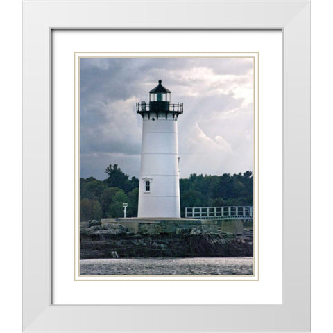Lighthouse Views IV White Modern Wood Framed Art Print with Double Matting by Perry, Rachel
