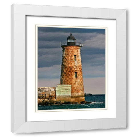 Lighthouse Views V White Modern Wood Framed Art Print with Double Matting by Perry, Rachel