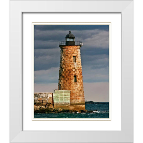 Lighthouse Views V White Modern Wood Framed Art Print with Double Matting by Perry, Rachel