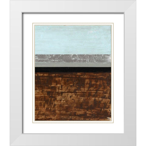 Textured Light II White Modern Wood Framed Art Print with Double Matting by Avondet, Natalie
