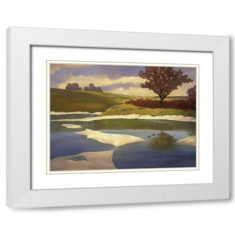 Sandbanks II White Modern Wood Framed Art Print with Double Matting by Reynolds, Graham