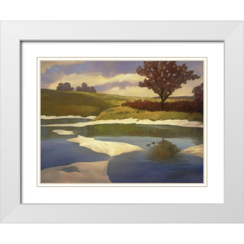 Sandbanks II White Modern Wood Framed Art Print with Double Matting by Reynolds, Graham