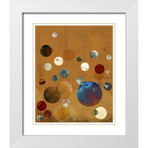Celeste II White Modern Wood Framed Art Print with Double Matting by Ludwig, Alicia