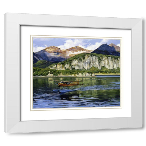 Being There White Modern Wood Framed Art Print with Double Matting by Chapman, Julie T.