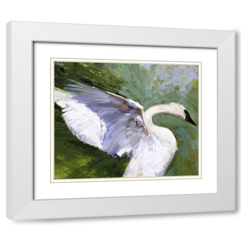 Grace Note White Modern Wood Framed Art Print with Double Matting by Chapman, Julie T.