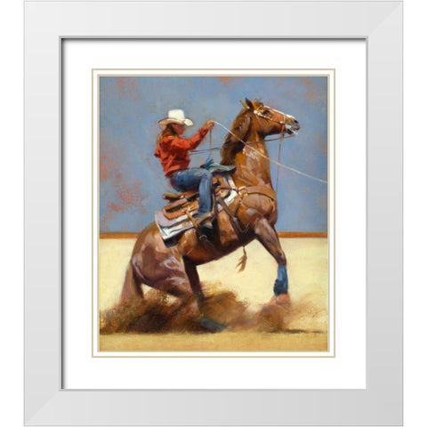 Breakaway White Modern Wood Framed Art Print with Double Matting by Chapman, Julie T.