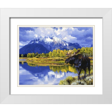 Grand Morning White Modern Wood Framed Art Print with Double Matting by Chapman, Julie T.