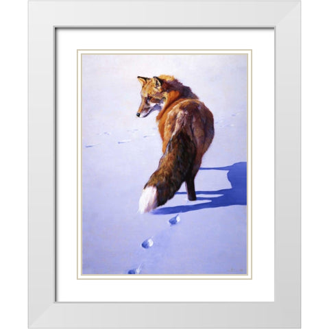 Morning News White Modern Wood Framed Art Print with Double Matting by Chapman, Julie T.