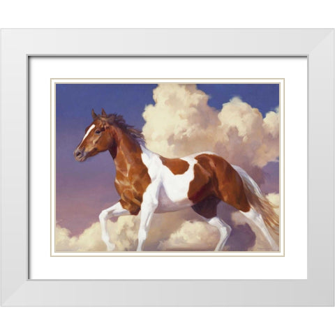 Flight without Wings White Modern Wood Framed Art Print with Double Matting by Chapman, Julie T.