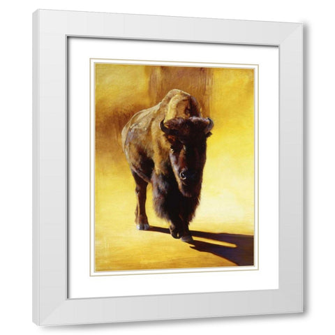 Matriarch White Modern Wood Framed Art Print with Double Matting by Chapman, Julie T.