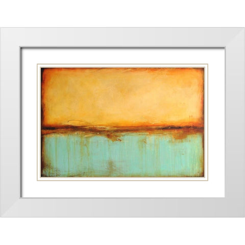 Serenity White Modern Wood Framed Art Print with Double Matting by Ashley, Erin